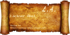 Lackner Ábel névjegykártya